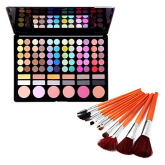 paleta da sombra e blush 78 cores c/ 12 pinceis