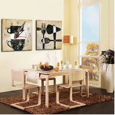 Modern Style Relógio de parede Louça em lona 2pcs